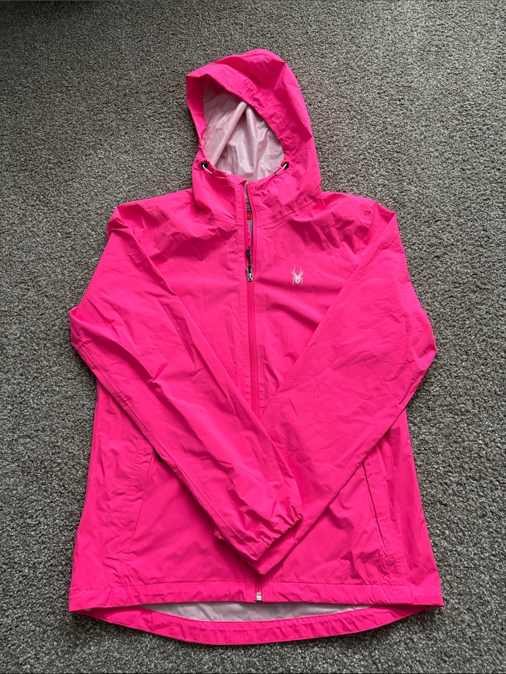 Spyder Neon Pink Hooded Shell Jacket